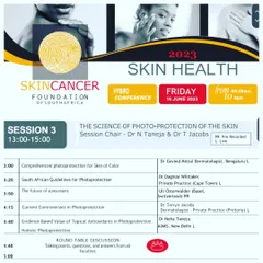 I was humbled to be invited as an international faculty speaker for the Skin Cancer Foundation of South Africa's 2023 conference. This program shows my session on photoprotection for skin of color.