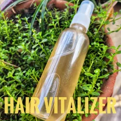 My Hair Vitalizer is a lightweight, non-greasy Ayurvedic spray that you can use every day. It's made with rosemary, thyme, and aloe vera extracts to strengthen hair follicles from the root and reduce hair fall.
