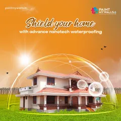 I offer more than just paint; I offer protection. This is a visual representation of my advanced nanotech waterproofing service, which shields your home from harsh weather and moisture, backed by a 10-year guarantee.