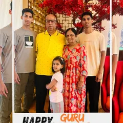 My children are my greatest teachers, my in-house gurus. This Guru Purnima, I honor them for teaching me how to unlearn ego, love without conditions, and listen with an open heart. This picture with my family, including my parents and my three children, represents the core of my belief that we are here to learn from our children.