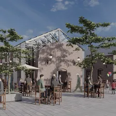 This render illustrates our award-winning vision for the Solina Silk Factory in Srinagar. We focused on adaptive reuse, transforming the historic industrial buildings into a lively artisan center and public plaza to support local livelihoods and create a new cultural destination.