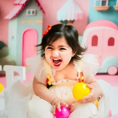 An identical shot to the hero image, capturing that incredible, joyful shout. This expression is pure gold and shows the fun we have during our sessions.
