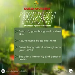 The benefits of our monsoon therapy are extensive. It detoxifies the body, rejuvenates the mind, eases body pain, strengthens joints, and provides crucial support for your immunity.