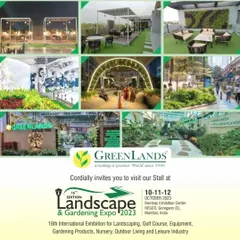 A collage of our work and our invitation to the 14th Edition of the Landscape & Gardening Expo in Mumbai. We actively participate in industry events to showcase our services and connect with the community.