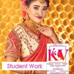 I am so proud of my students' work. This is a complete bridal look created by a student from a recent batch for her portfolio. We focus on building your professional makeup portfolio right from the start.