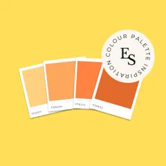 A warm and energetic color palette inspiration. These shades of orange are great for food and beverage brands, evoking feelings of fun, enthusiasm, and appetite.