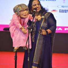 Performing with Ajji during the 'Woman Achiever of the Year 2023' award ceremony. It was special to have her on stage with me for this honor.