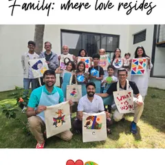 Family is where love resides, and art is a wonderful way to express it. This multi-generational family had a fantastic time painting together at a private outdoor event.