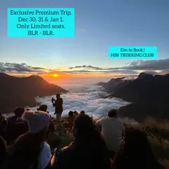 A premium New Year trip to Munnar, featuring a stay with a forest view and a sunrise trek to see the clouds from above.