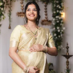 A beautiful, serene portrait of Shriya at her traditional baby shower. I created a "no foundation" makeup look to keep it light and natural.