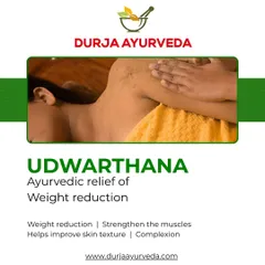 Udwarthana is a stimulating herbal powder massage. It is highly effective for weight reduction, strengthening muscles, and improving skin texture and complexion by boosting circulation and metabolism.