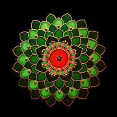 This is the green mandala that I use for the "I Am Strong" affirmation print. The shades of green symbolize growth, new beginnings, and progress, bringing an energy of renewal and good luck.