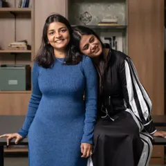 A duplicate shot of us, Kavya and Shruthy. Our partnership is built on creativity, trust, and a shared vision for creating soulful spaces.
