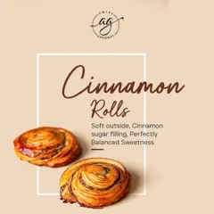 My cinnamon rolls are soft on the outside with a warm, gooey cinnamon sugar filling inside. I balance the sweetness perfectly to create a comforting and delicious pastry.
