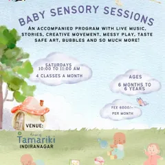 Our Saturday morning Baby Sensory Sessions are the perfect way to start the weekend. This accompanied program includes live music, stories, messy play, and taste safe art for children from 6 months to 6 years.