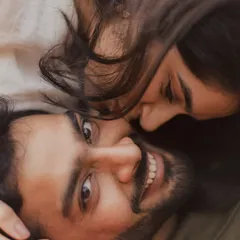 A playful, upside-down portrait that is full of fun and personality. We love it when couples are comfortable enough to be goofy with us.