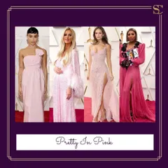 Pretty in pink was a major trend. This color is so versatile, ranging from soft, romantic pastels to vibrant fuchsias, making it perfect for many different skin tones and event styles.