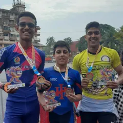 Celebrating a fantastic win. My students showing off their medals and trophies after a successful competition at the National Ranking Championship.