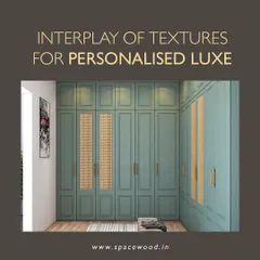 This built-in wardrobe demonstrates our ability to personalize your space with unique textures and colors. The sage green paneling is complemented by woven inserts, creating a custom look that is both elegant and full of character, turning storage into a statement piece.