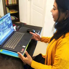 This is a glimpse into my reality of working from home, conducting a Wardrobe Strategy Workshop with a playful toddler next door. The pandemic hasn't stopped us from working on our jobs, so we shouldn't stop working on ourselves either.