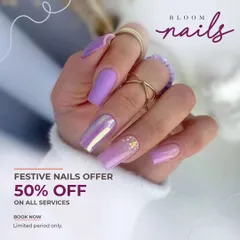 Another view of this gorgeous lilac set, showing off the long square shape and different finishes.
