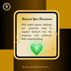 Green Flag 1: They respect your boundaries. A good partner respects your space, feelings, and personal time with patience and understanding, not pressure.