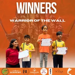 The winners of the Kids Boys Category (5-10 years) for our 'Warrior of the Wall' competition. These little warriors climbed with so much heart and determination!