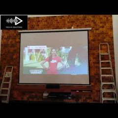 Here's an installation in progress at a farmhouse in Badlapur. We're setting up a large 10-foot motorized projector screen and an Epson EH-TW 750 projector for the ultimate retreat entertainment.