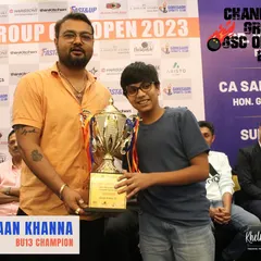 Congratulations to Vivaan Khanna, the Boys Under 13 Champion. His hard work and dedication on the court have truly paid off.