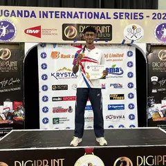 Taking on the world. This is our player Naren Shankar Iyer with a Bronze Medal at the Uganda International Series 2024. We train for competition not just in India, but on the international stage.
