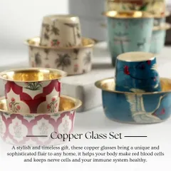A stylish and timeless gift, this copper glass set brings a sophisticated flair to any home. The intricate patterns make them a unique and memorable wedding favour.