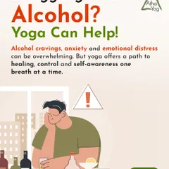 Alcohol cravings and anxiety can be overwhelming. This graphic explains that yoga offers a path to healing, control, and self-awareness, one breath at a time.