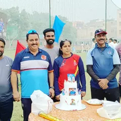 Celebrating a milestone at the academy with the coaching staff. Building a strong team spirit is just as important as the training itself.