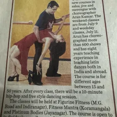This article details my guru's extensive experience, having choreographed over 600 shows and taught Latin dance across the world. His expertise set the standard for dance in Bangalore.