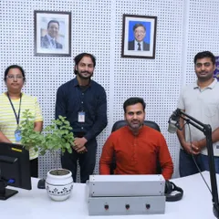 A group photo with the wonderful team at Radio Amity after our session. It is always an honor to collaborate with those who are working to spread positive messages.