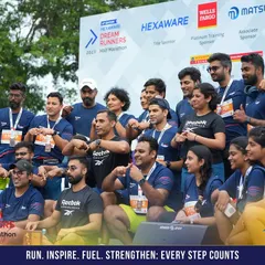 We rise and we glow. The Reebok Running Squad team photo after a successful event in Chennai. The camaraderie is what makes these events special.