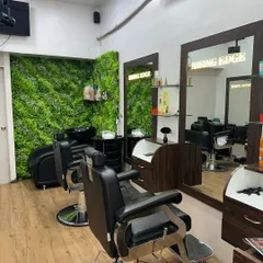 Another view of my salon's interior, showing the hair wash station and grooming chairs. The space is designed to be both functional and relaxing.
