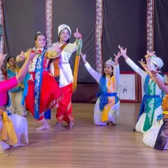 A proud moment on stage with our talented cast of the dance drama 'Chitrangada'. This performance showcases the beautiful collaboration between our gurus and shishyas.