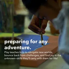Preparing for any adventure. In our art classes, children learn to navigate new materials and techniques, building skills they will carry with them for life.