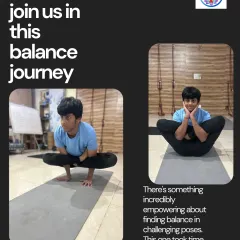 For kids, yoga is about finding balance and discipline while having fun. This young student is mastering Mayurasana (Peacock Pose), a difficult asana that requires immense core strength and focus. It takes time, but as I say, "Ek din main nahi hoga, lekin ek din zarur hoga."