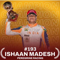 Ishaan Madesh of Peregrine Racing, crowned the 2025 Meco Meritus Cup Senior Max Champion. His victory is a testament to the skill and consistency required to win this prestigious title.