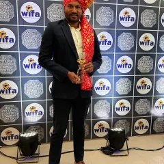 Another shot of Coach Paresh at the WIFA awards event. Having a decorated coach and former professional player as a mentor provides our players with invaluable insights into the world of football.