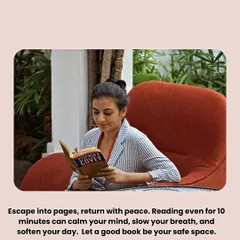 Reading, even for just 10 minutes, can slow your breath and soften your day. It's a simple escape that allows your mind to rest and recharge.