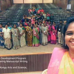 A selfie with the wonderful faculty at Kongu Arts and Science College. Capturing the shared energy and enthusiasm after a successful workshop is one of my favorite things to do.