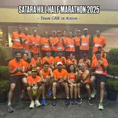 The GRR Tribe at the Satara Hill Half Marathon. We show up together, we struggle together, and we cross the finish line as one family. This is more than a running club; it's a support system that gets you through the toughest miles.