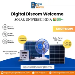 **Complete Home Solar Solutions.** Power your home with clean energy. This multipurpose solar home system from Solar Universe India, complete with a solar panel and fan, is just one of the many affordable and efficient products you can find and compare on our marketplace.