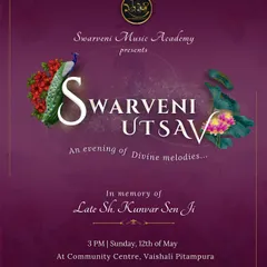 The official invitation to our much-awaited Swarveni Utsav, an evening of divine melodies presented by the students of the academy.