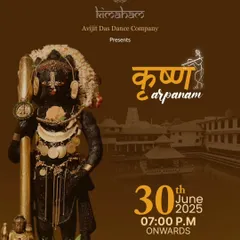 The announcement for our performance 'KrishnArpanam' at the sacred Sri Krishna Matha in Udupi, an evening of devotion through dance.