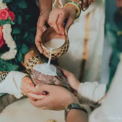 Capturing the beauty of tradition is a passion of mine. This shot from a South Indian wedding ceremony shows the 'Kanyadaanam' ritual, a deeply symbolic and emotional moment.