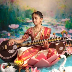 Another beautiful portrait from the Saraswati series, capturing the grace and artistry of the theme.